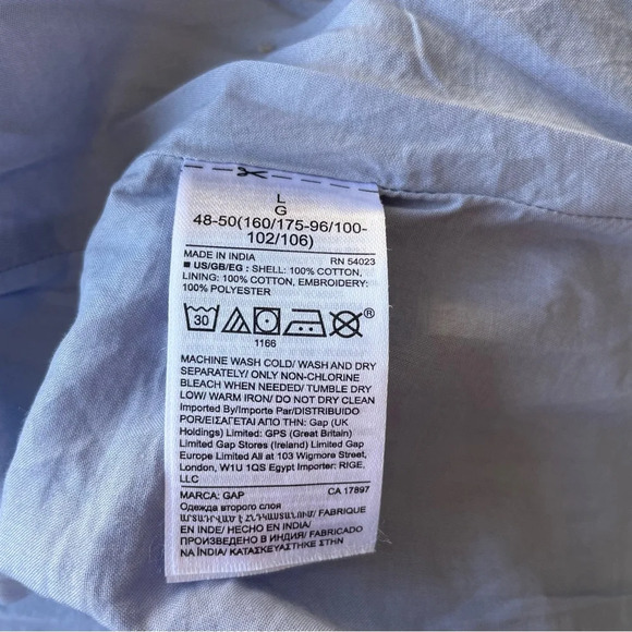 New! GAP Blue White Striped Flutter Sleeve Midi Wrap Dress - 22478 - Picture 15 of 16